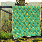 Geometric Pineapple Pattern Print Quilt