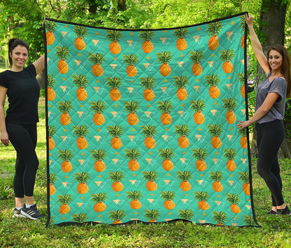 Geometric Pineapple Pattern Print Quilt
