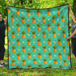 Geometric Pineapple Pattern Print Quilt