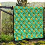 Geometric Pineapple Pattern Print Quilt