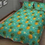 Geometric Pineapple Pattern Print Quilt Bed Set