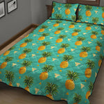Geometric Pineapple Pattern Print Quilt Bed Set