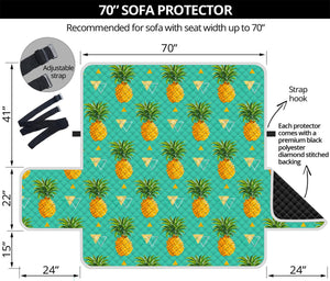 Geometric Pineapple Pattern Print Sofa Protector