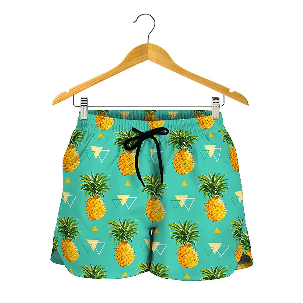 Geometric Pineapple Pattern Print Women's Shorts
