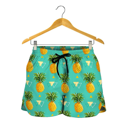 Geometric Pineapple Pattern Print Women's Shorts