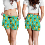 Geometric Pineapple Pattern Print Women's Shorts