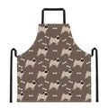 Geometric Pug Pattern Print Apron