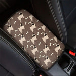 Geometric Pug Pattern Print Car Center Console Cover