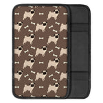 Geometric Pug Pattern Print Car Center Console Cover