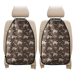 Geometric Pug Pattern Print Car Seat Organizers