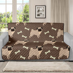 Geometric Pug Pattern Print Futon Protector