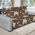 Geometric Pug Pattern Print Futon Protector