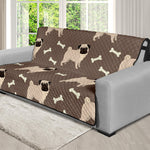 Geometric Pug Pattern Print Futon Protector