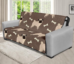 Geometric Pug Pattern Print Futon Protector