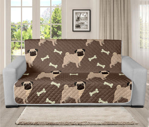 Geometric Pug Pattern Print Futon Protector