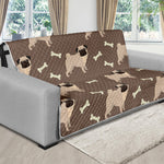 Geometric Pug Pattern Print Futon Protector