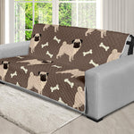 Geometric Pug Pattern Print Futon Protector