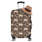 Geometric Pug Pattern Print Luggage Cover