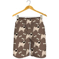 Geometric Pug Pattern Print Men's Shorts