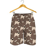 Geometric Pug Pattern Print Men's Shorts