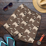 Geometric Pug Pattern Print Men's Shorts