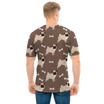 Geometric Pug Pattern Print Men's T-Shirt