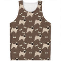 Geometric Pug Pattern Print Men's Tank Top
