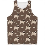 Geometric Pug Pattern Print Men's Tank Top