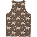 Geometric Pug Pattern Print Men's Tank Top