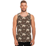 Geometric Pug Pattern Print Men's Tank Top