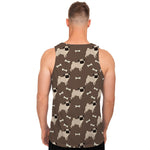 Geometric Pug Pattern Print Men's Tank Top