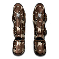 Geometric Pug Pattern Print Muay Thai Shin Guards
