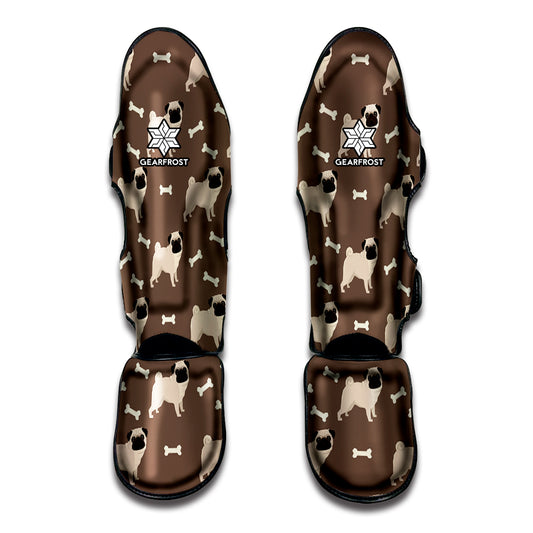 Geometric Pug Pattern Print Muay Thai Shin Guard