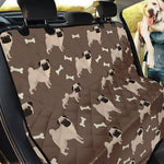 Geometric Pug Pattern Print Pet Car Back Seat Cover