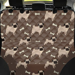 Geometric Pug Pattern Print Pet Car Back Seat Cover
