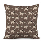 Geometric Pug Pattern Print Pillow Cover