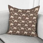Geometric Pug Pattern Print Pillow Cover