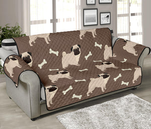 Geometric Pug Pattern Print Sofa Protector