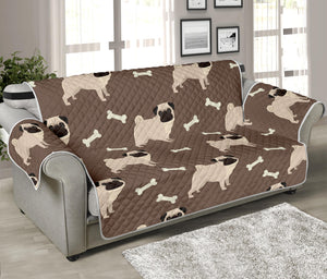 Geometric Pug Pattern Print Sofa Protector