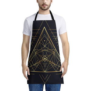 Geometric Pyramid Print Apron