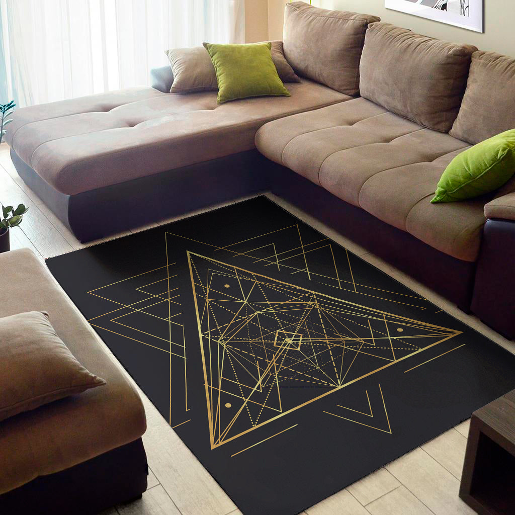 Geometric Pyramid Print Area Rug