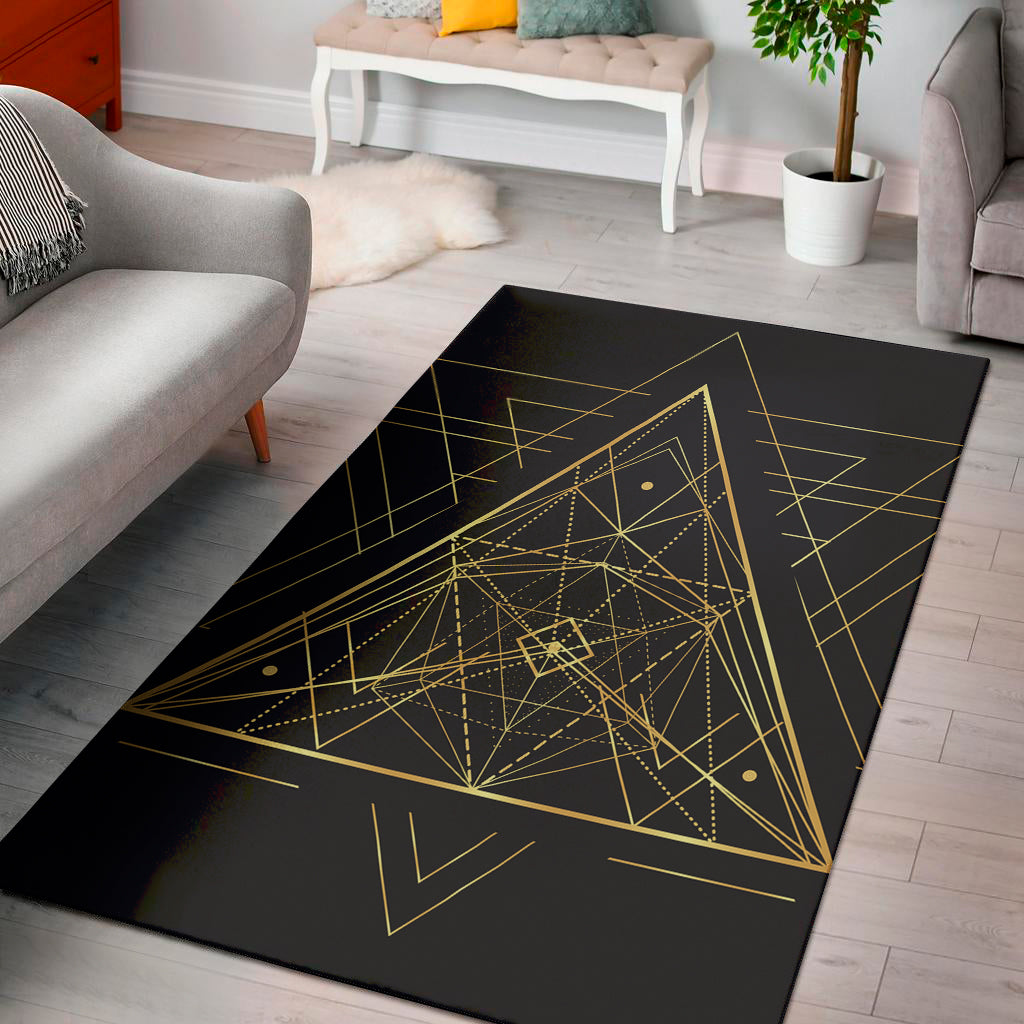 Geometric Pyramid Print Area Rug