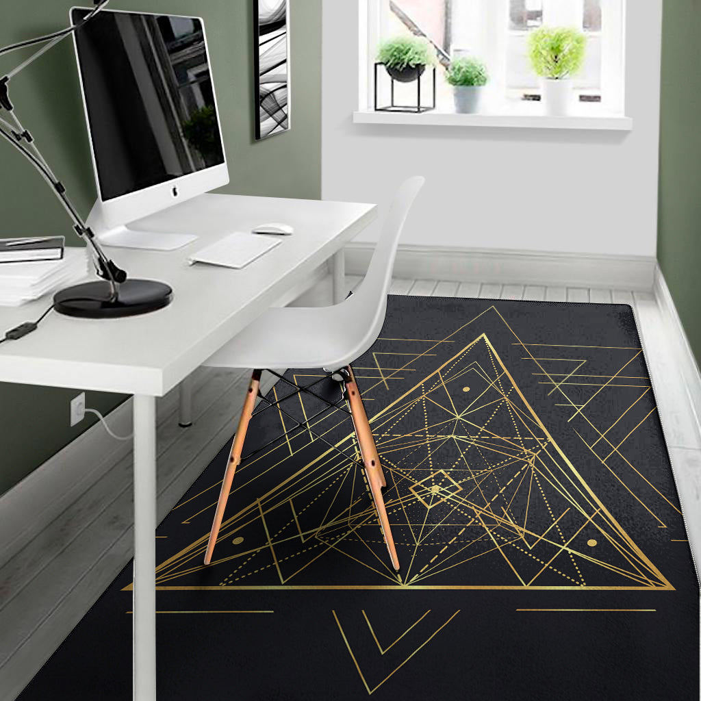 Geometric Pyramid Print Area Rug