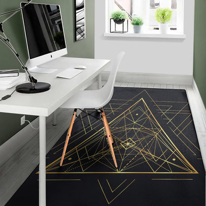 Geometric Pyramid Print Area Rug
