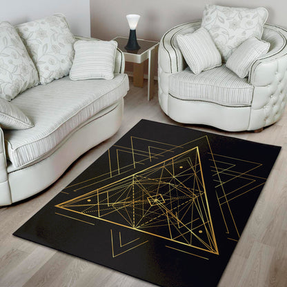 Geometric Pyramid Print Area Rug