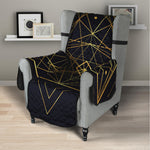 Geometric Pyramid Print Armchair Protector