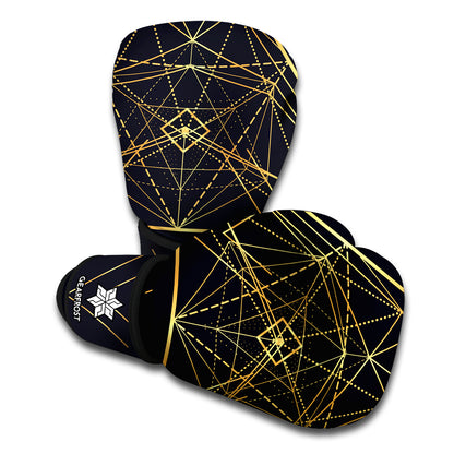Geometric Pyramid Print Boxing Gloves