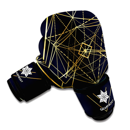 Geometric Pyramid Print Boxing Gloves