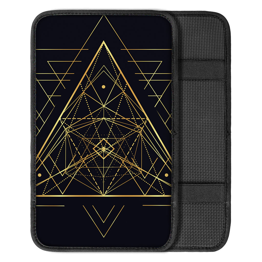 Geometric Pyramid Print Car Center Console Cover