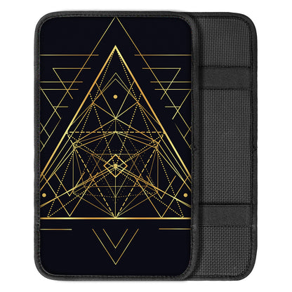 Geometric Pyramid Print Car Center Console Cover